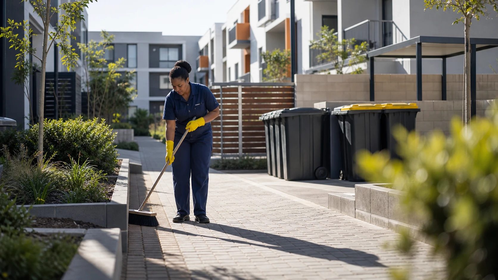 Residential complex maintenance common-area upkeep